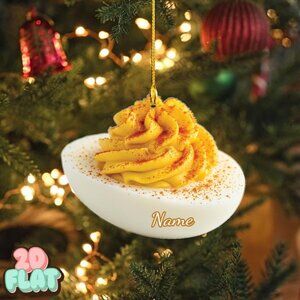 Personalized Deviled Egg 2D FLAT Ornament
